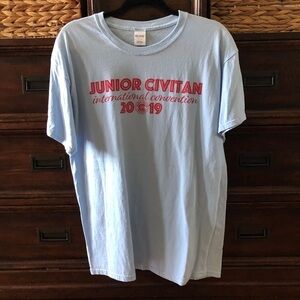 Civitan blue short sleeve graphic tee in size L